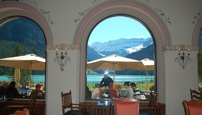 Lake Louise from the Hotel Restaurant