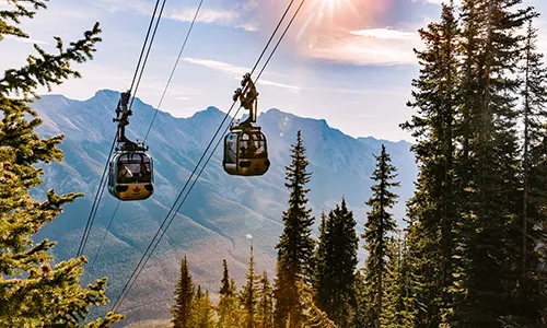 Banff Gondola ride up to the Sulphur Mountains