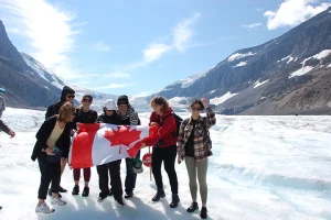 Enjoying Columbia Ice Explorer tour